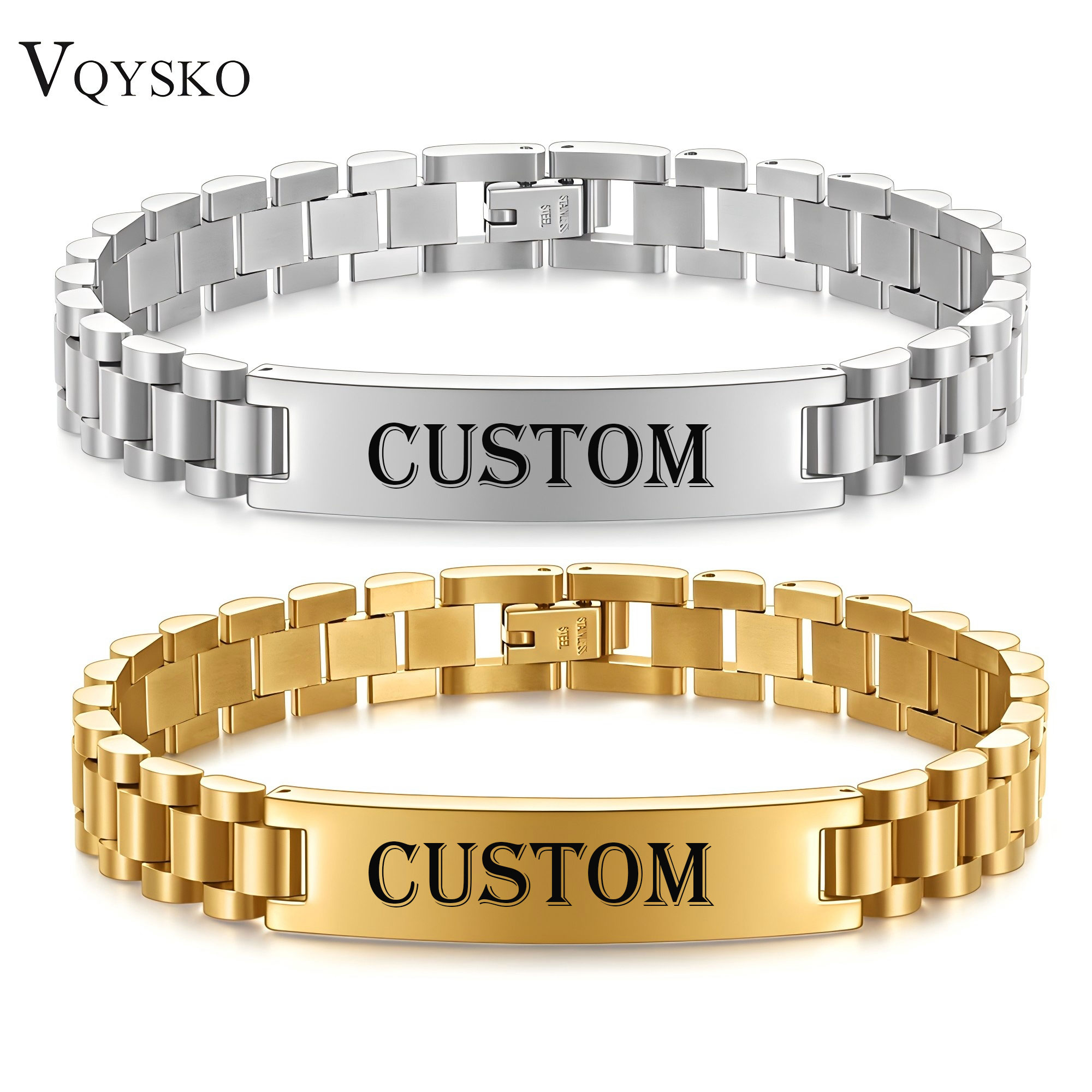 Jewelry Type Watches - Modische Uhrenkette, 10 mm, glattes Titanstahl-Armband