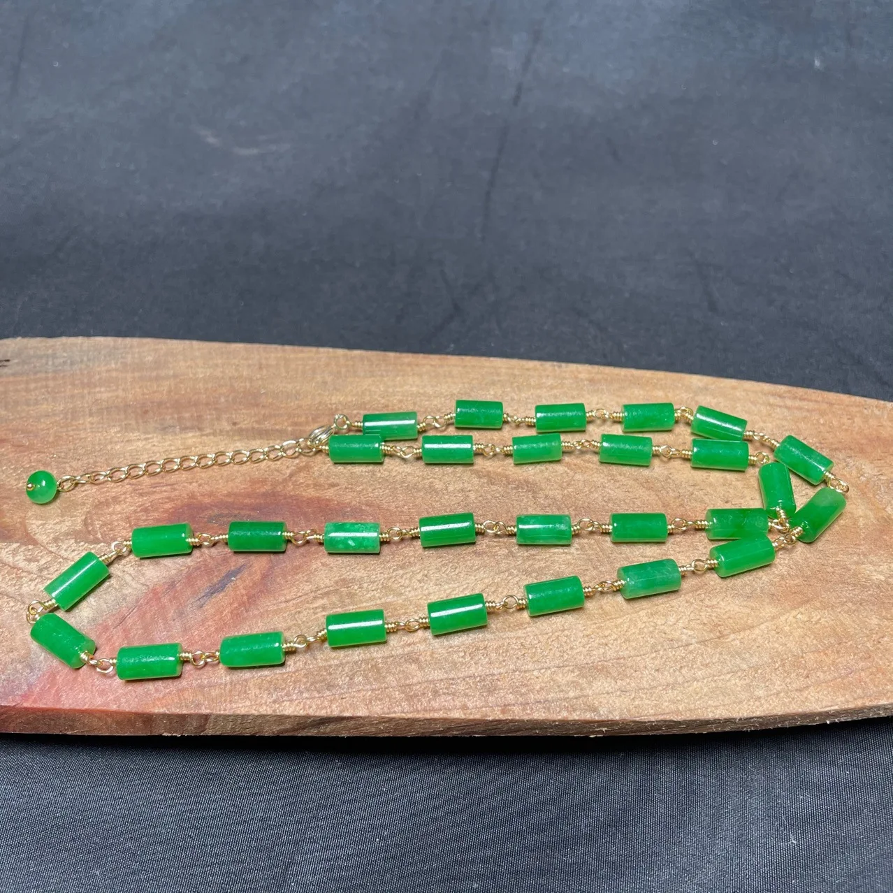 Jewelry & Watches Store - Grüne Jade-Perlen-Halskette, Vintage-Glücksschmuck, Stein, Geschenke für