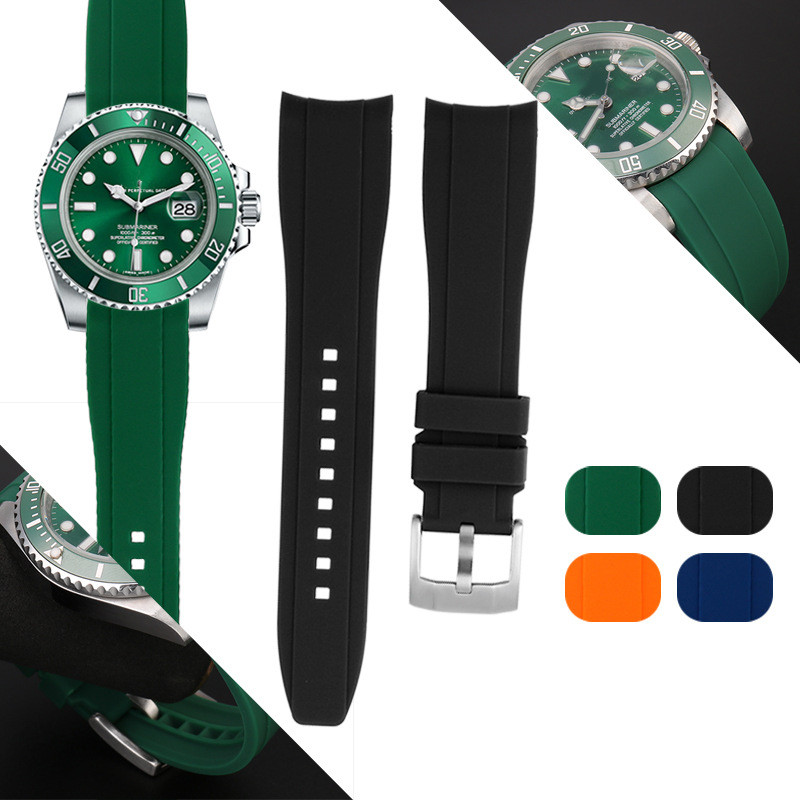 Rolex Watch Submariner - Gummi armband mit gebogener Schnitts telle