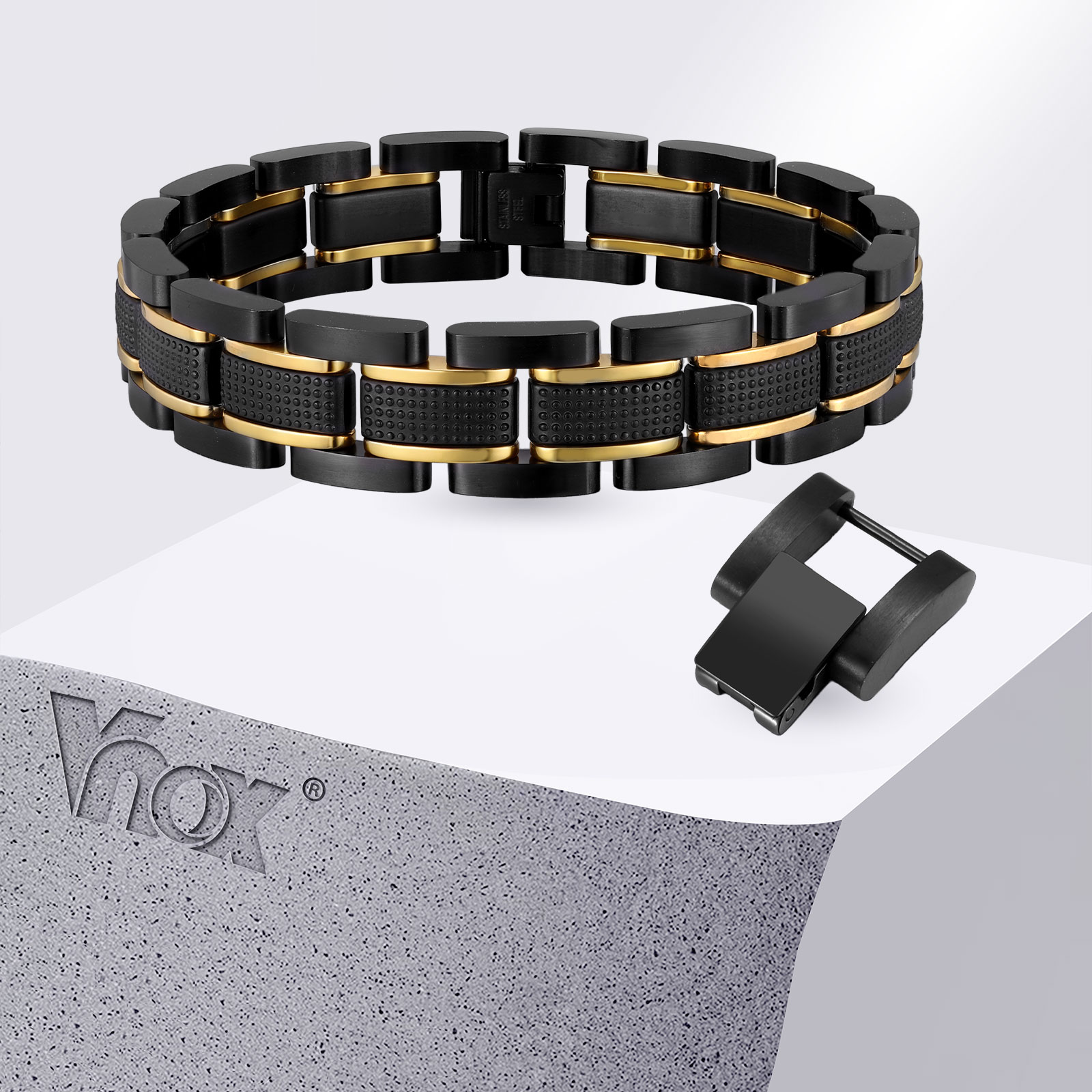Jewelry Type Watches - Vnox 14,5 mm breites Herren-Armband aus