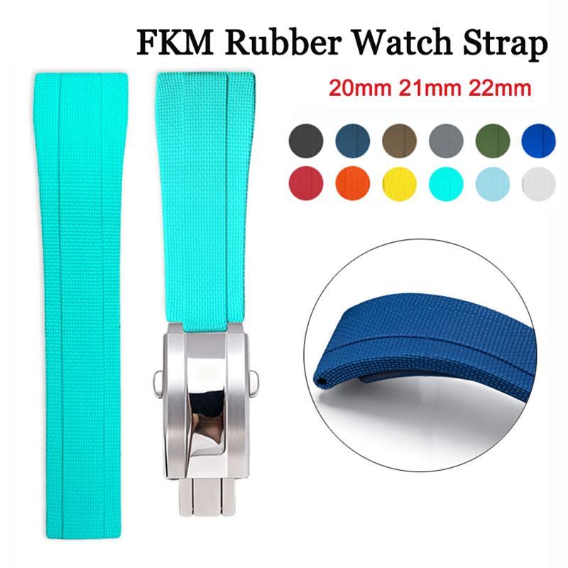 Rolex Watch Submariner - Fluorkautschuk FKM Uhrenarmband 20mm 21mm 22mm