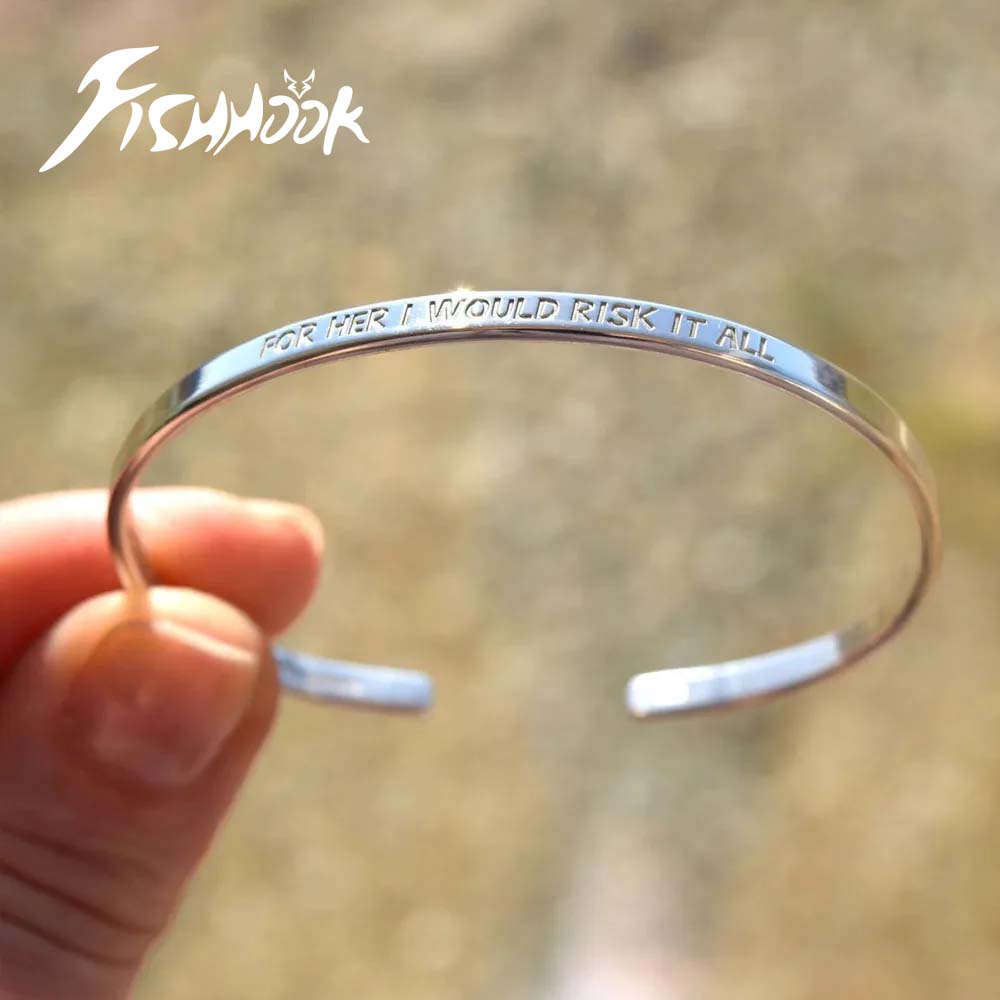 Cuff Bangle Bracelet - Paar gravieren Namen Text benutzerdefinierte Armreif