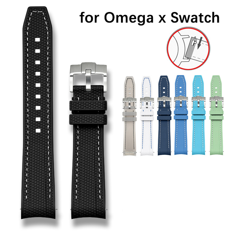 Jewellery Watch - 20mm Flüssigsilikon-Uhrenarmband für Omega X Swatch