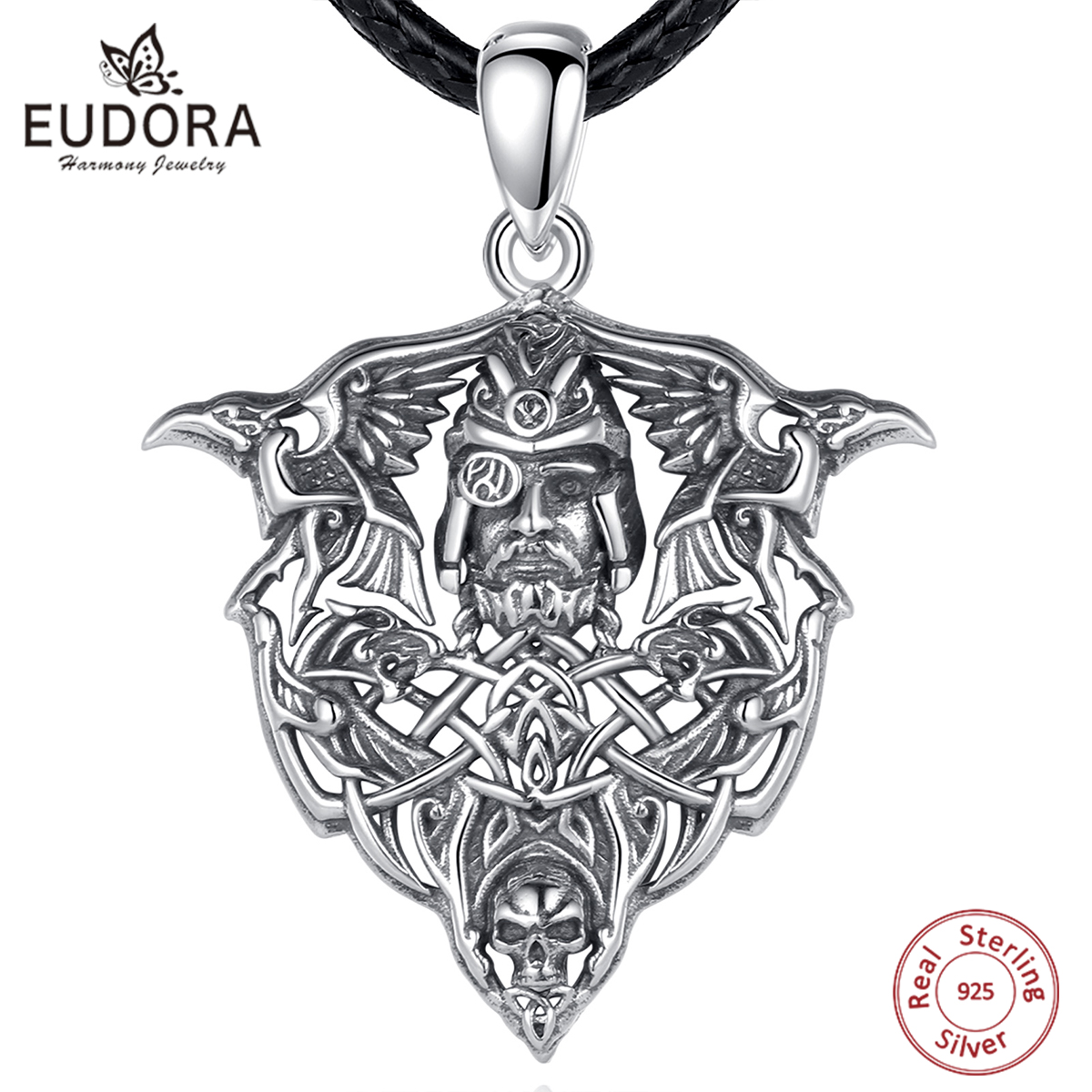 Wolf Jewelry & Watches Tampa - Eudora Halskette aus 925er-Sterlingsilber, Wikinger, Rabe,