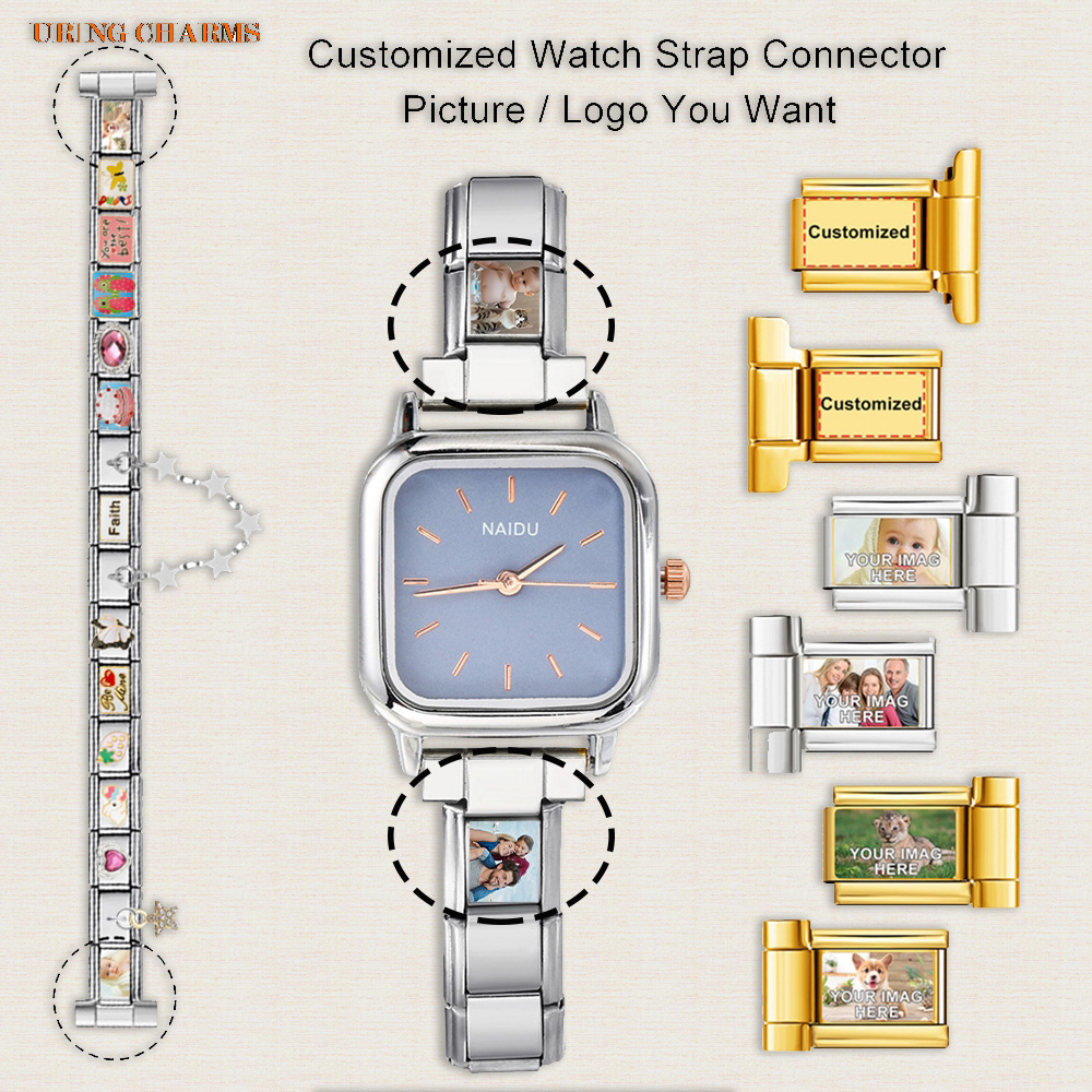 Jewelry Watch Making - 1 Paar Bild-Logo, individueller Uhrenarmband-Anschluss, passend