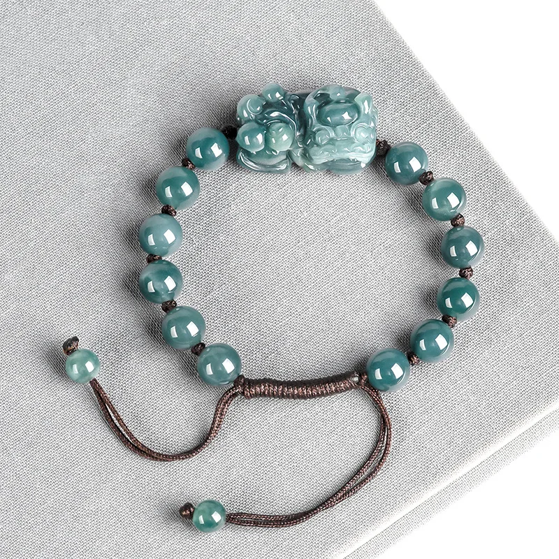 Jewelry & Watches Store - Burmesische Jadeit Pixiu Armbänder Armreif blau