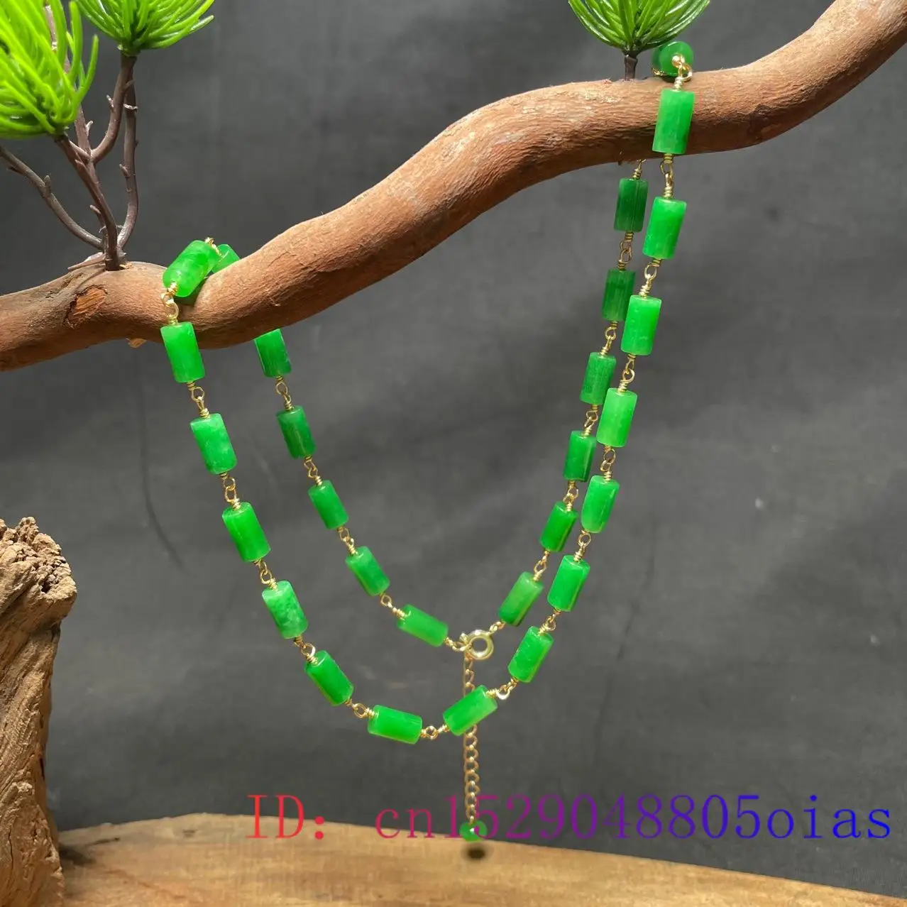 Grüne Jade-Perlen-Halskette, V – Jewelry & Watches Store Bewertung und Preis