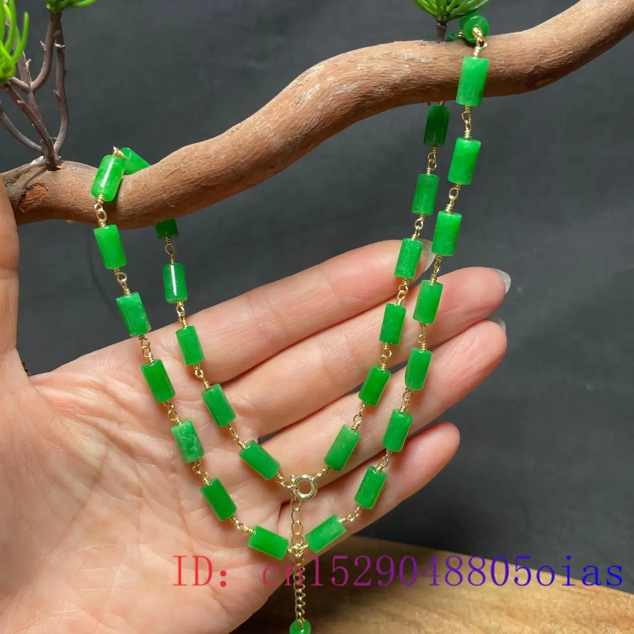 Grüne Jade-Perlen-Halskette, V – Jewelry & Watches Store Bewertung und Preis