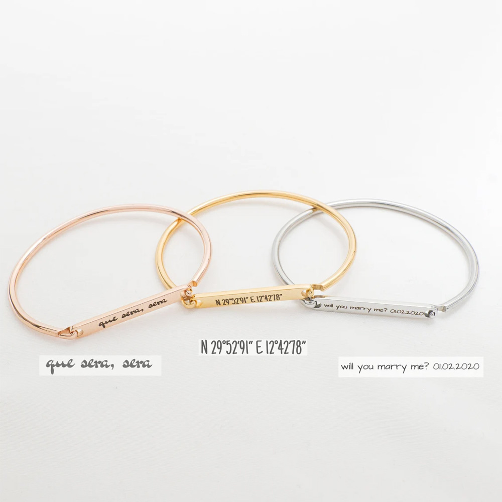Haiyufly Gravur Name Hufeisen  – Cuff Bangle Bracelet Bewertung und Preis