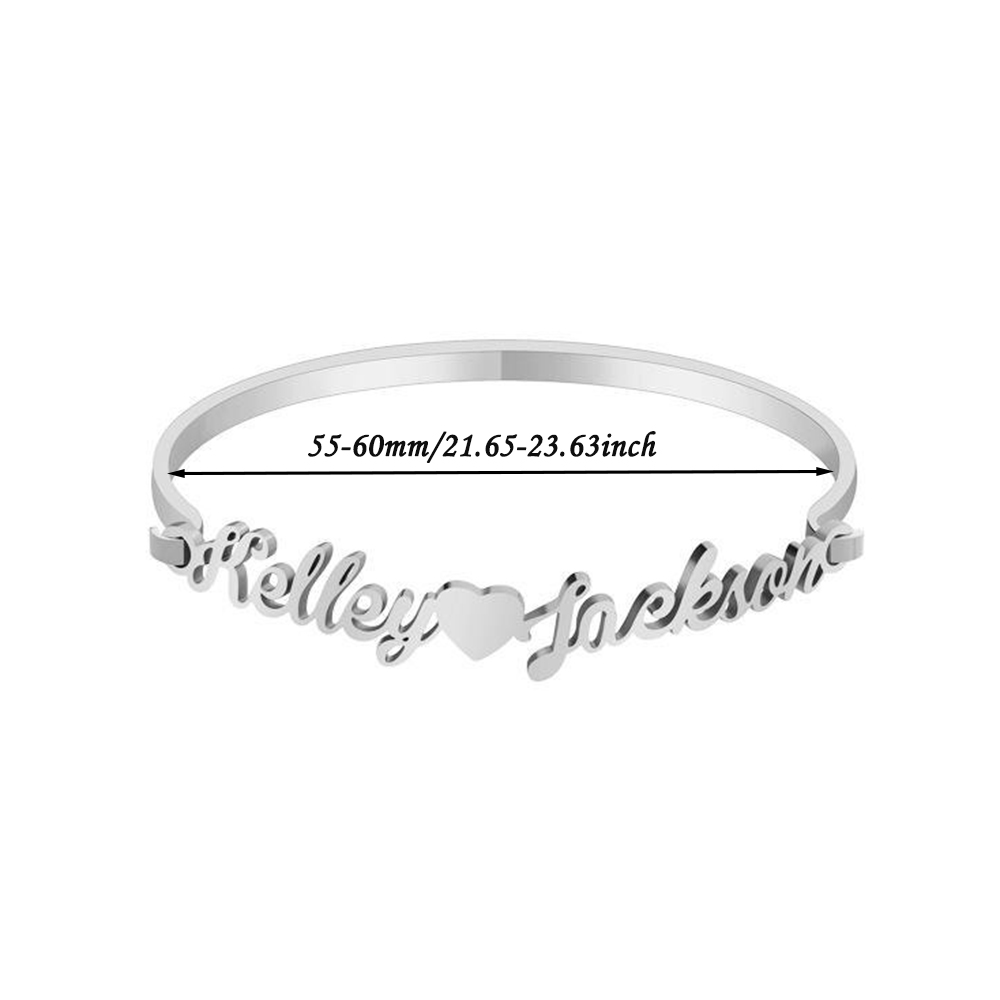 Personalisierte Paar-Namens-Ar – Cuff Bangle Bracelet Bewertung und Preis