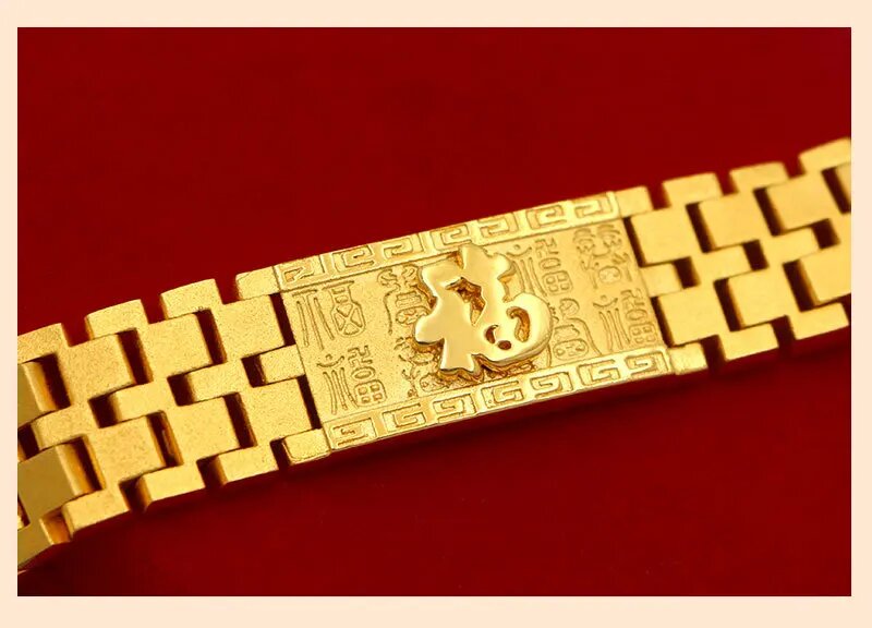 Echtes 18K Gold Fu Charakter U – Jewelry Like Watches Bewertung und Preis