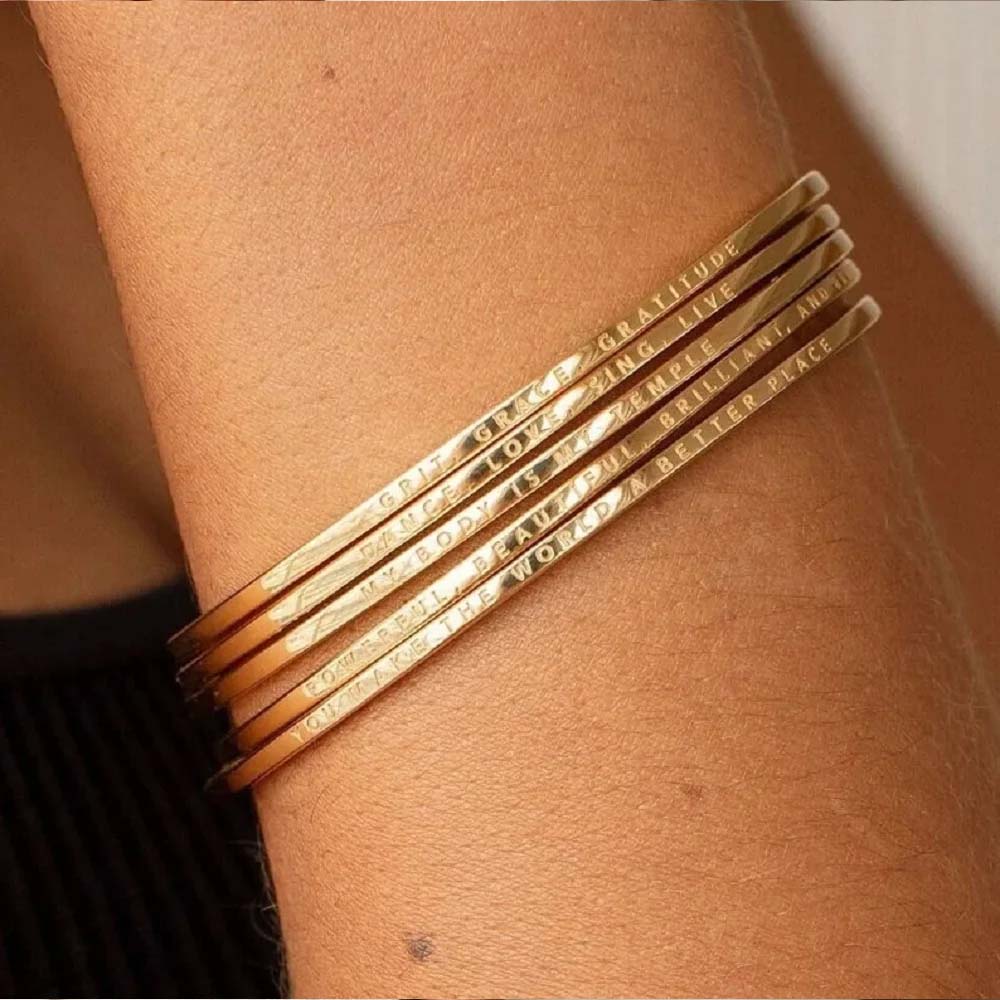 Paar gravieren Namen Text benu – Cuff Bangle Bracelet Bewertung und Preis
