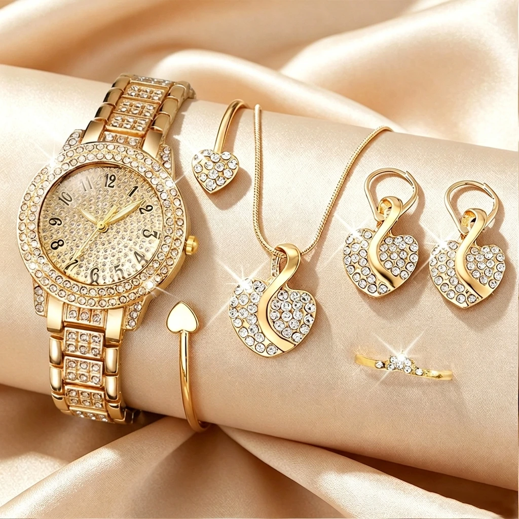6-teiliges Modisches Strass-Uh – Jewelry Like Watches Bewertung und Preis