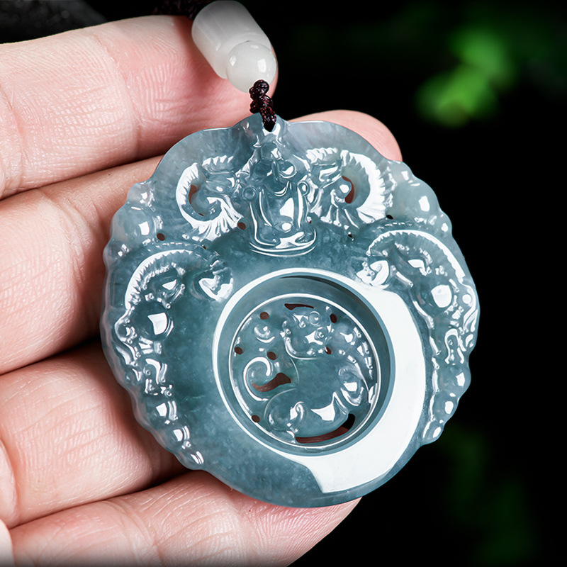 Myanmar Jadeit Schaf Anhänger  – Necklace Pendant Bewertung und Preis