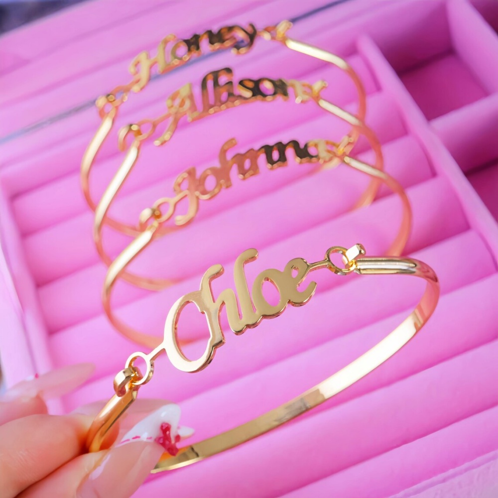 Personalisierte Namensarmbände – Cuff Bangle Bracelet Bewertung und Preis