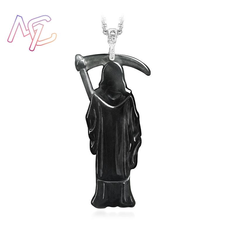 Myanmar Jadeit Sensenmann-Anhä – Necklace Pendant Bewertung und Preis